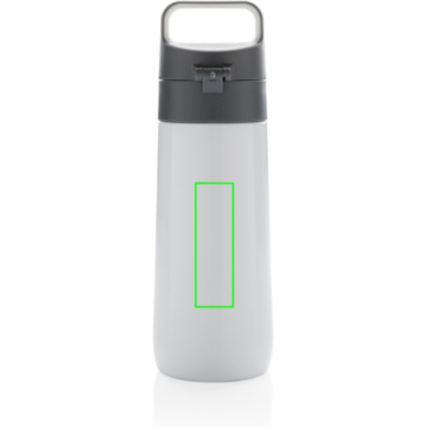 Gourde isotherme sous vide Hydrate, étanche et verrouillable: Emplacement du logo – centre de l’arrière du produit