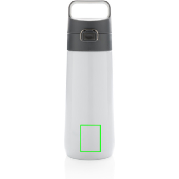 Gourde isotherme sous vide Hydrate, étanche et verrouillable: Emplacement du logo – partie inférieure de la face avant du produit