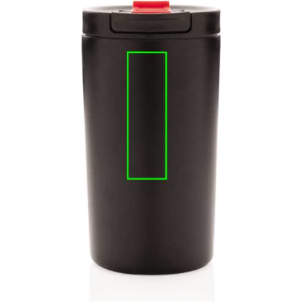 Mug isotherme sous vide à double paroi, étanche et verrouillable, 300 ml: Emplacement du logo – partie supérieure de l’arrière du produit