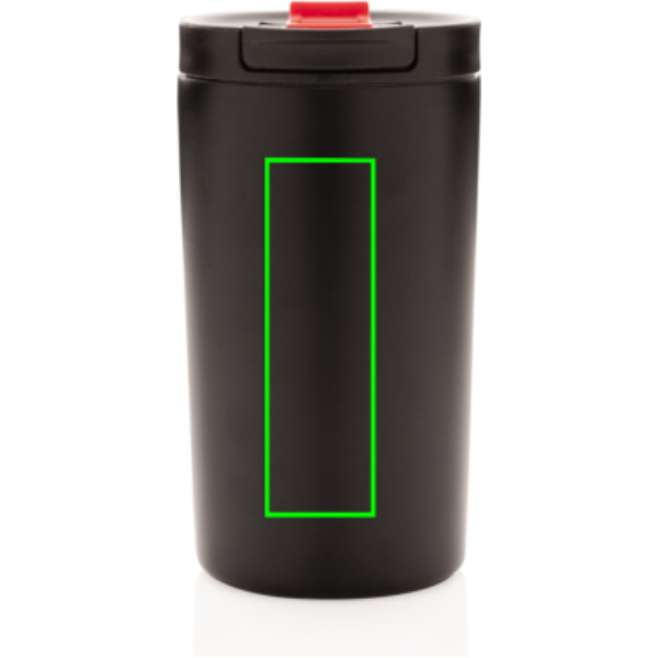 Mug isotherme sous vide à double paroi, étanche et verrouillable, 300 ml: Emplacement du logo – centre de l’arrière du produit