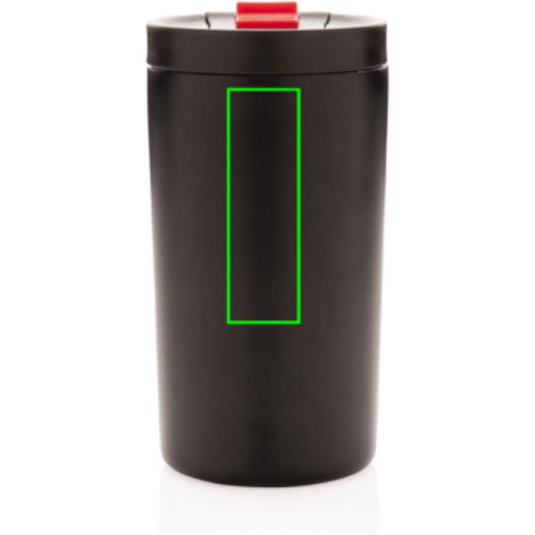 Mug isotherme sous vide à double paroi, étanche et verrouillable, 300 ml: Emplacement du logo – partie supérieure de la face avant du produit