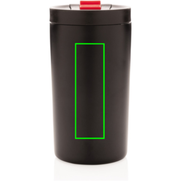 Mug isotherme sous vide à double paroi, étanche et verrouillable, 300 ml: Emplacement du logo – centre de la face avant du produit