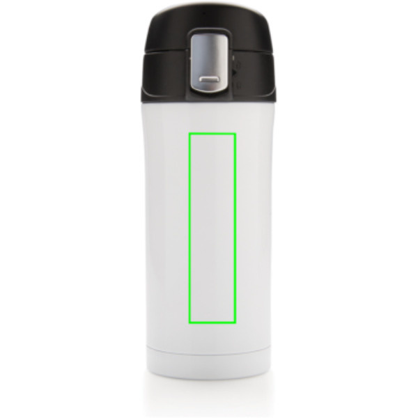 Mug isotherme sous vide Easy Lock: Emplacement du logo – centre de la face avant du produit
