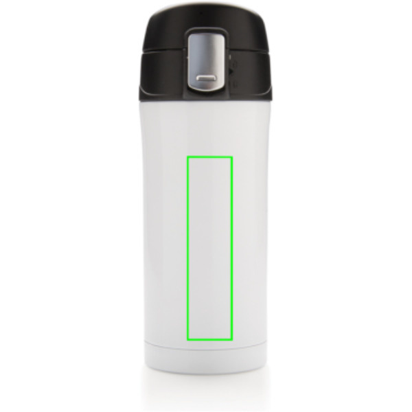 Mug isotherme sous vide Easy Lock: Emplacement du logo – partie inférieure de la face avant du produit