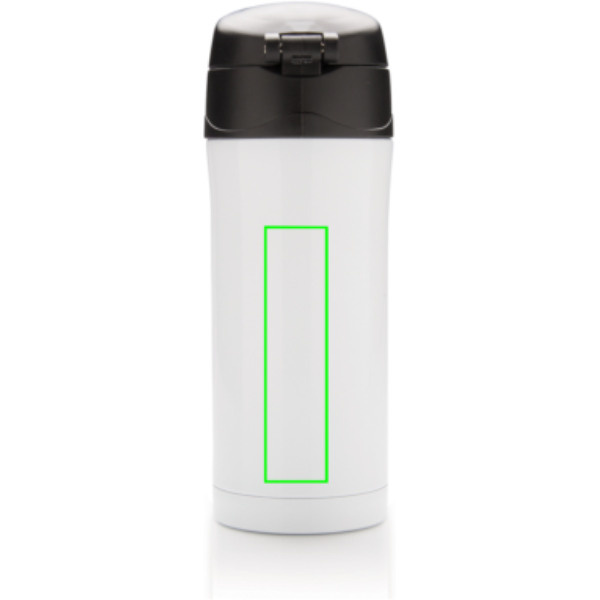Mug isotherme sous vide Easy Lock: Emplacement du logo – partie inférieure de l’arrière du produit
