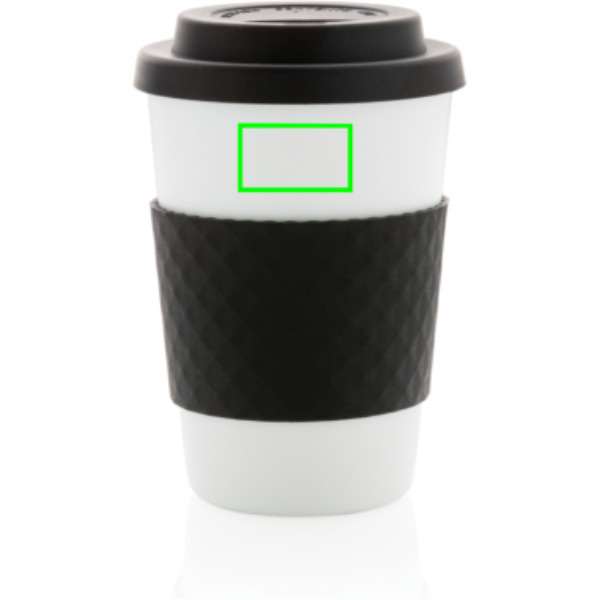 Gobelet à café réutilisable 270 ml: Emplacement du logo – partie supérieure de la face avant du produit