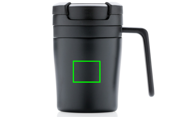 Mug à café à emporter: Emplacement du logo – centre de la face avant du produit