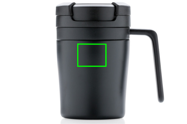Mug à café à emporter: Emplacement du logo – partie supérieure de la face avant du produit