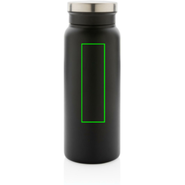 Vakuumflaska i RCS återvunnen stainless steel, 600ml: Logotypens placering – övre delen av produktens baksida