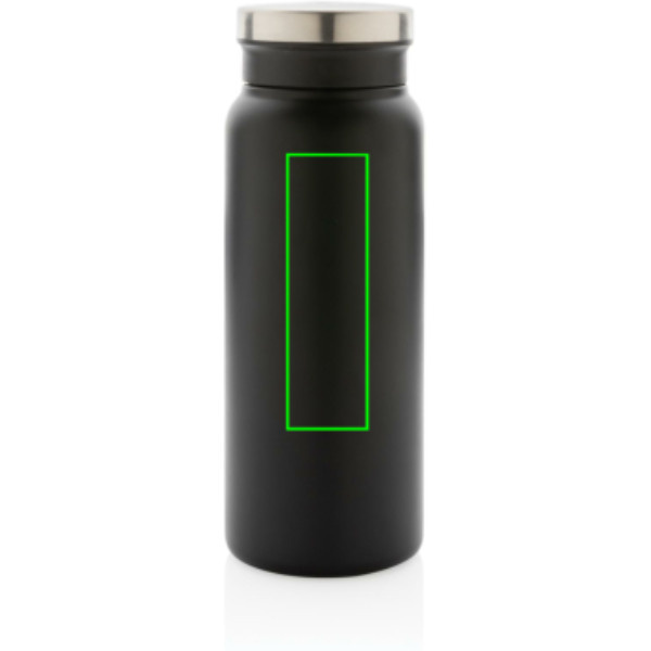 Vakuumflaska i RCS återvunnen stainless steel, 600ml: Logotypens placering – övre delen av produktens framsida
