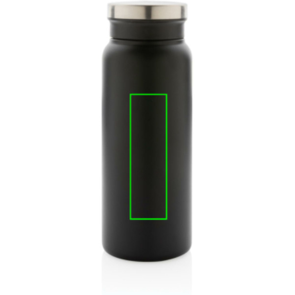 Vakuumflaska i RCS återvunnen stainless steel, 600ml: Logotypens placering – mitten på produktens framsida