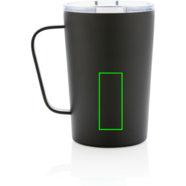 RCS Recycled stainless steel modern vacuum mug with lid: Logo position – lower back of the product