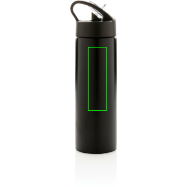 Sport bottle with straw: Logo position – upper back of the product