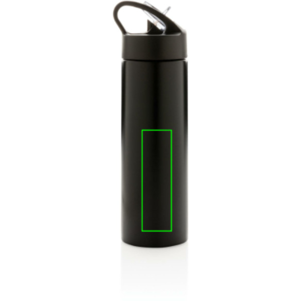 Sport bottle with straw: Logo position – lower back of the product