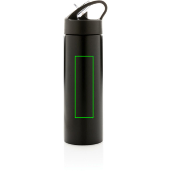 Sport bottle with straw: Logo position – centre front of the product