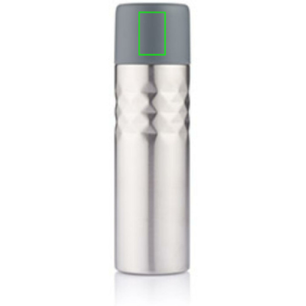 Bouteille isotherme Mosa: Emplacement du logo – couvercle