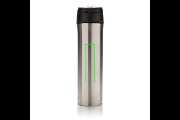 Bouteille isotherme sous vide Easy Lock: Emplacement du logo – centre de l’arrière du produit