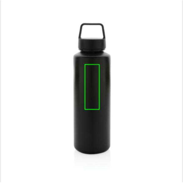 RCS certified recycled PP water bottle with handle: Logo position – upper front of the product