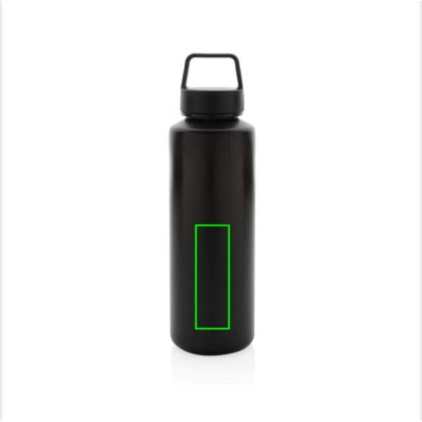 RCS certified recycled PP water bottle with handle: Logo position – lower front of the product