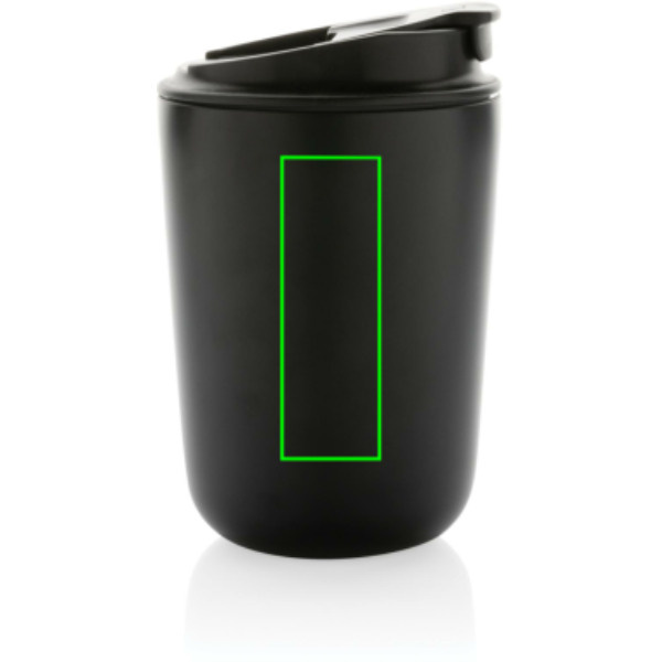 Cuppa RCS re-steel vacuum tumbler with lanyard: Logo position – left side of the product