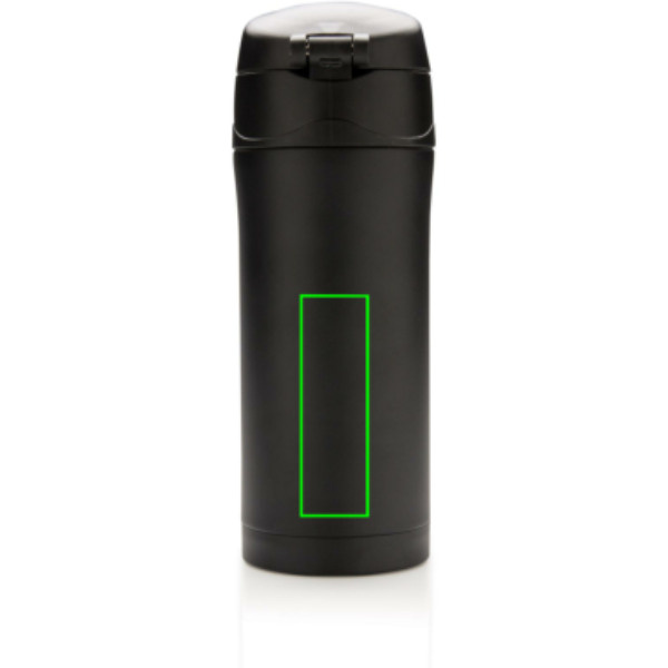 RCS Recycled stainless steel easy lock vacuum mug: Logo position – lower back of the product