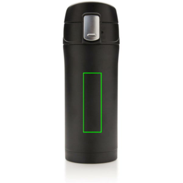 RCS Recycled stainless steel easy lock vacuum mug: Logo position – centre front of the product