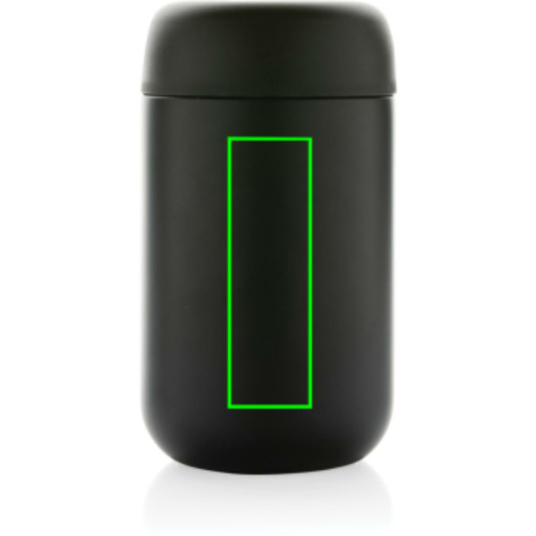 Gobelet isotherme sous vide Brew en acier inoxydable recyclé certifié RCS: Emplacement du logo – face arrière du produit