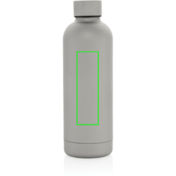 Gourde isotherme sous vide Impact en acier inoxydable recyclé RCS: Emplacement du logo – centre de la face avant du produit