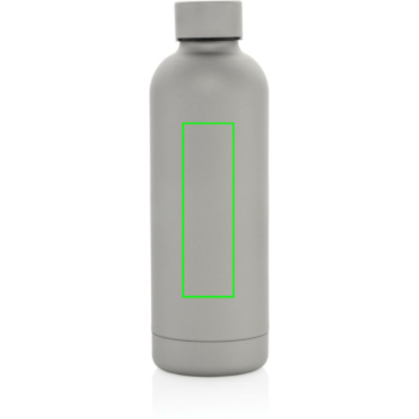 Gourde isotherme sous vide Impact en acier inoxydable recyclé RCS: Emplacement du logo – centre de l’arrière du produit
