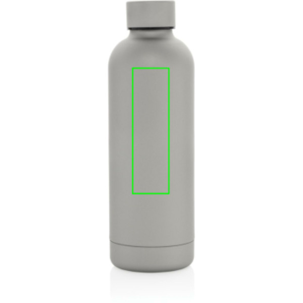 Gourde isotherme sous vide Impact en acier inoxydable recyclé RCS: Emplacement du logo – partie supérieure de la face avant du produit