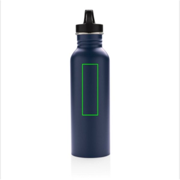 Gourde de sport Deluxe en acier inoxydable: Emplacement du logo – partie supérieure de l’arrière du produit