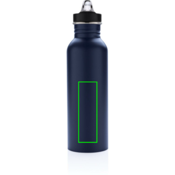 Gourde de sport Deluxe en acier inoxydable: Emplacement du logo – partie inférieure de la face avant du produit