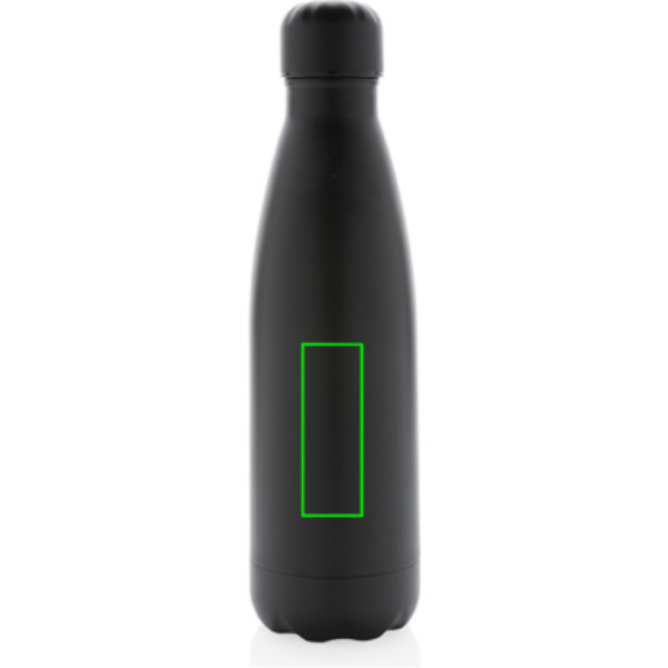 Gourde isotherme sous vide unie en acier inoxydable 500 ml: Emplacement du logo – centre de l’arrière du produit