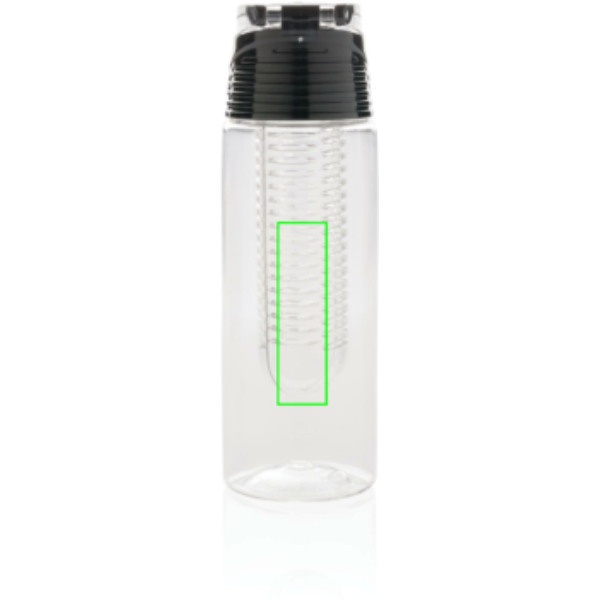 Gourde avec infuseur et couvercle verrouillable: Emplacement du logo – centre de l’arrière du produit