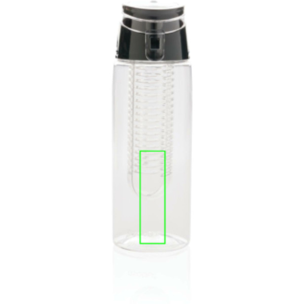 Gourde avec infuseur et couvercle verrouillable: Emplacement du logo – partie inférieure de la face avant du produit