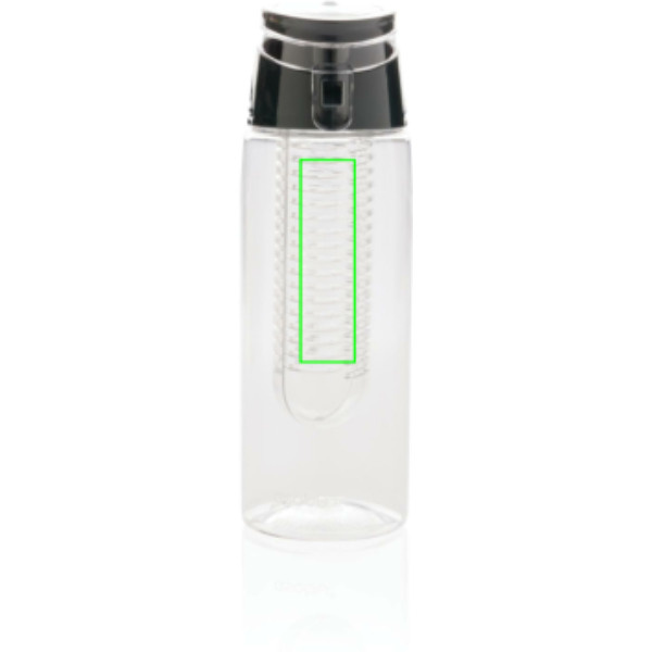 Gourde avec infuseur et couvercle verrouillable: Emplacement du logo – partie supérieure de la face avant du produit