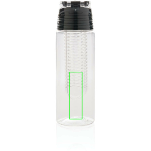 Gourde avec infuseur et couvercle verrouillable: Emplacement du logo – partie inférieure de l’arrière du produit