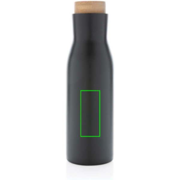 Gourde étanche isotherme sous vide Clima avec bouchon en acier: Emplacement du logo – centre de la face avant du produit