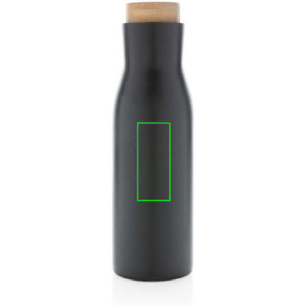 Gourde étanche isotherme sous vide Clima avec bouchon en acier: Emplacement du logo – partie supérieure de la face avant du produit
