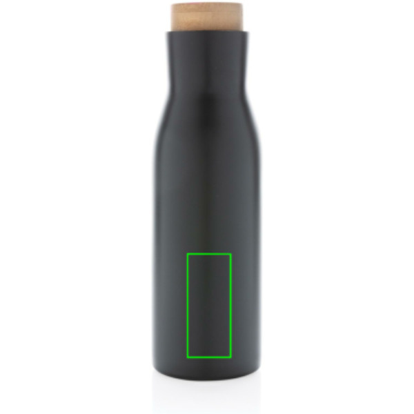 Gourde étanche isotherme sous vide Clima avec bouchon en acier: Emplacement du logo – partie inférieure de la face avant du produit