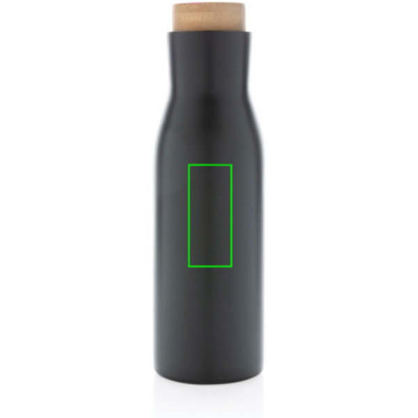 Gourde étanche isotherme sous vide Clima avec bouchon en acier: Emplacement du logo – partie supérieure de l’arrière du produit