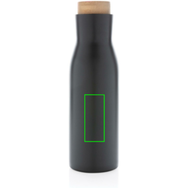 Gourde étanche isotherme sous vide Clima avec bouchon en acier: Emplacement du logo – centre de l’arrière du produit