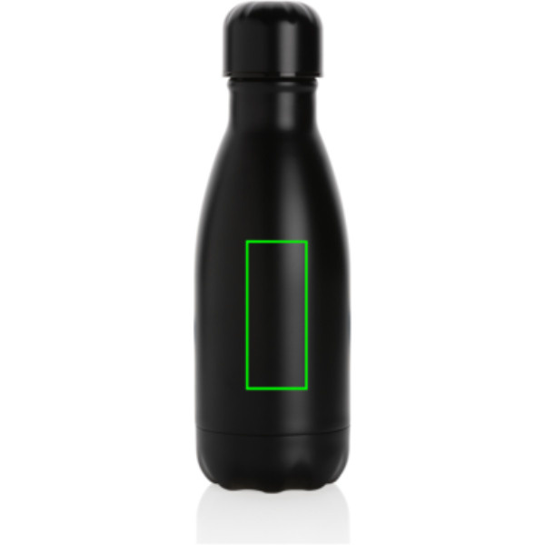 Gourde isotherme sous vide unie en acier inoxydable 260 ml: Emplacement du logo – face avant du produit