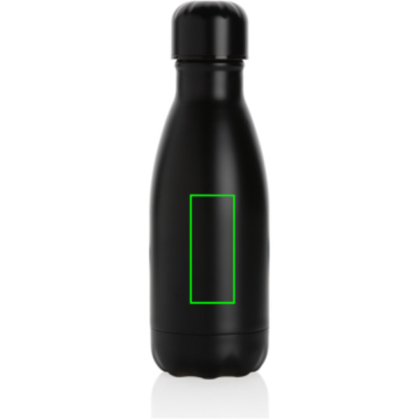 Gourde isotherme sous vide unie en acier inoxydable 260 ml: Emplacement du logo – face arrière du produit