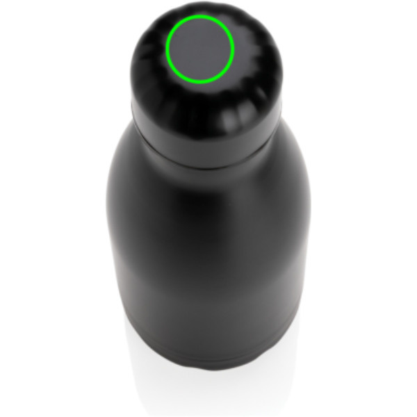Gourde isotherme sous vide unie en acier inoxydable 260 ml: Emplacement du logo – dessus du produit