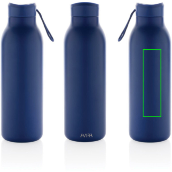 Gourde Avira Avior en acier recyclé RCS 500 ml: Emplacement du logo – côté gauche du produit