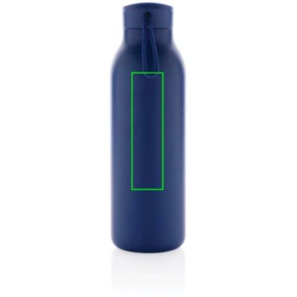 Gourde Avira Avior en acier recyclé RCS 500 ml: Emplacement du logo – partie supérieure de l’arrière du produit