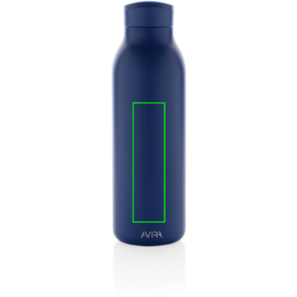 Gourde Avira Avior en acier recyclé RCS 500 ml: Emplacement du logo – partie inférieure de la face avant du produit