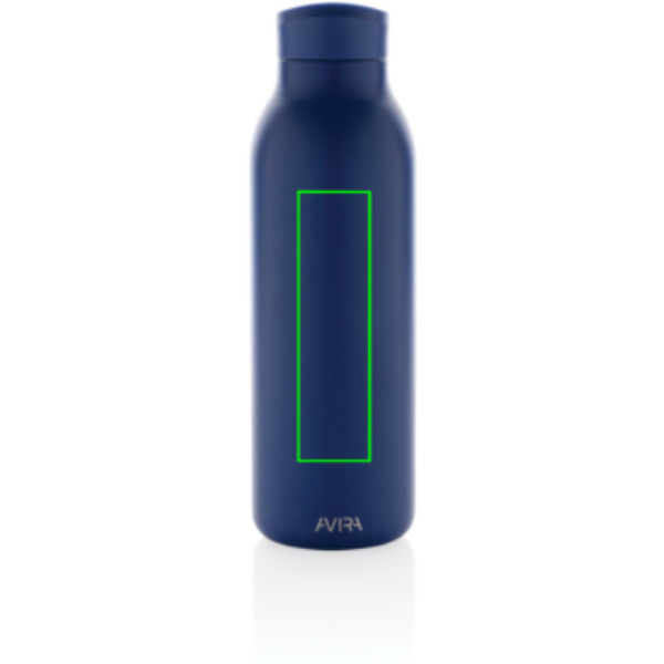 Gourde Avira Avior en acier recyclé RCS 500 ml: Emplacement du logo – centre de la face avant du produit
