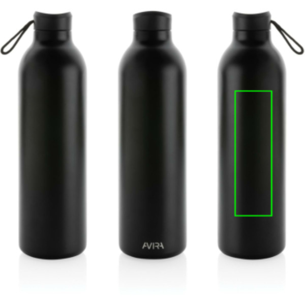 Gourde Avira Avior en acier recyclé RCS 1 l: Emplacement du logo – côté droit du produit